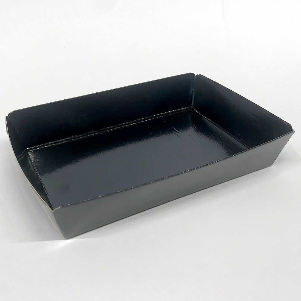 Schwarze Kartonschale für Gemüse