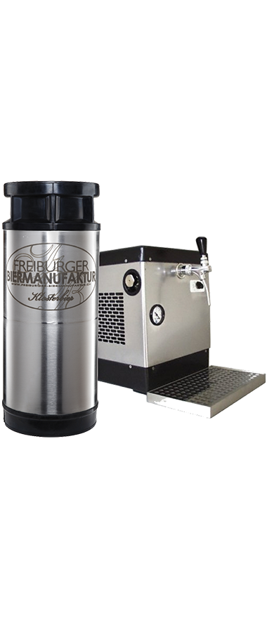 Beer dispensing system for 20-litre kegs