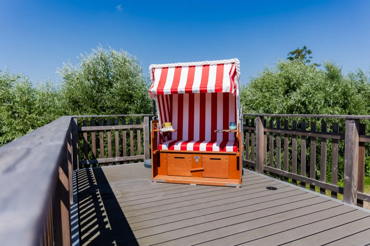 Dachterrasse eines Tiny Houses