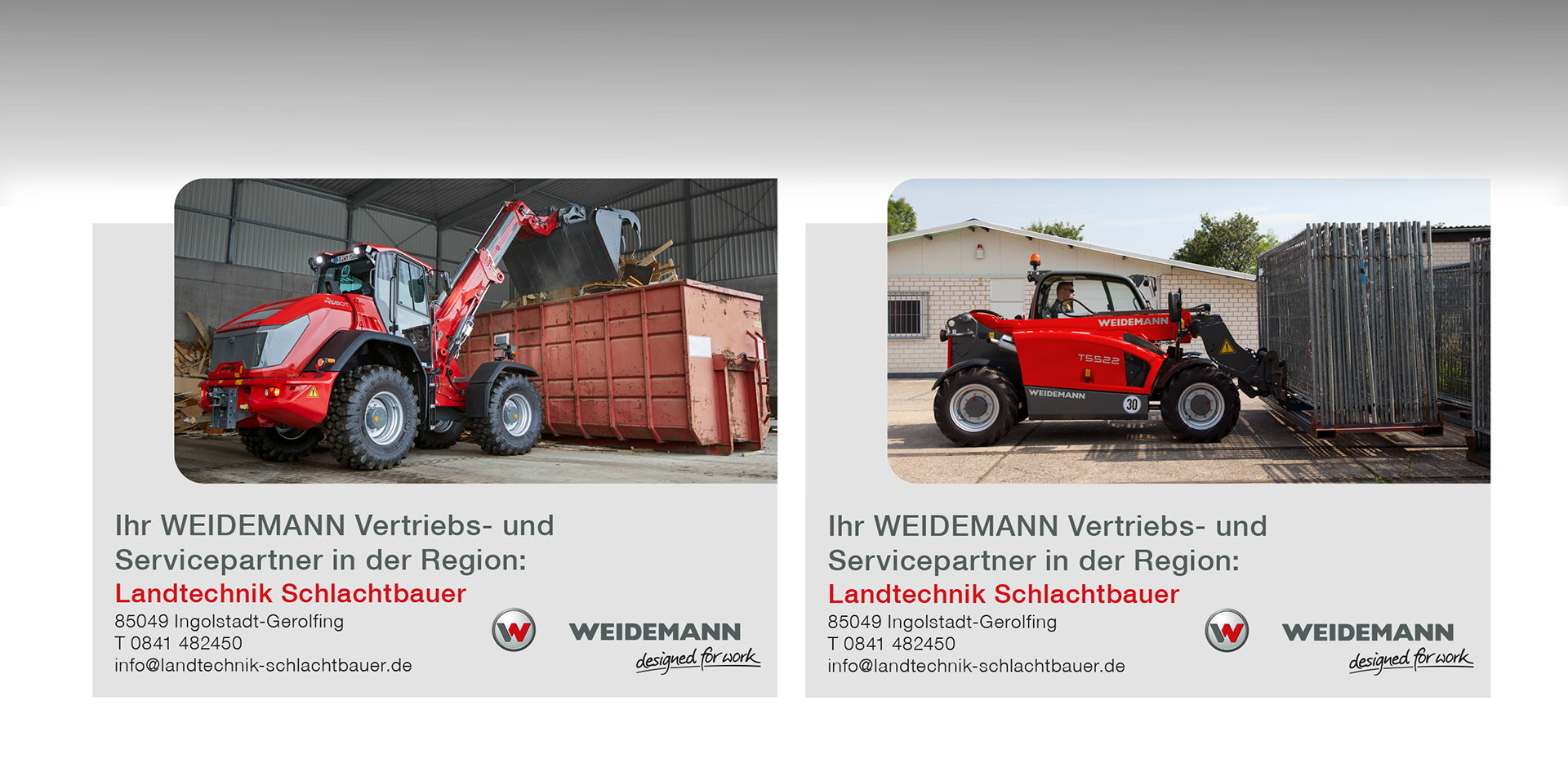 Weidemann Geräte im Gewerbe