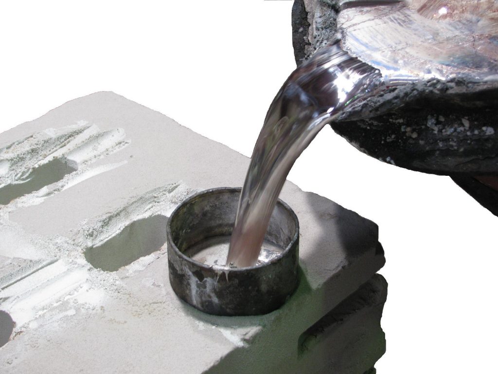 Aluminium casting – pouring stream