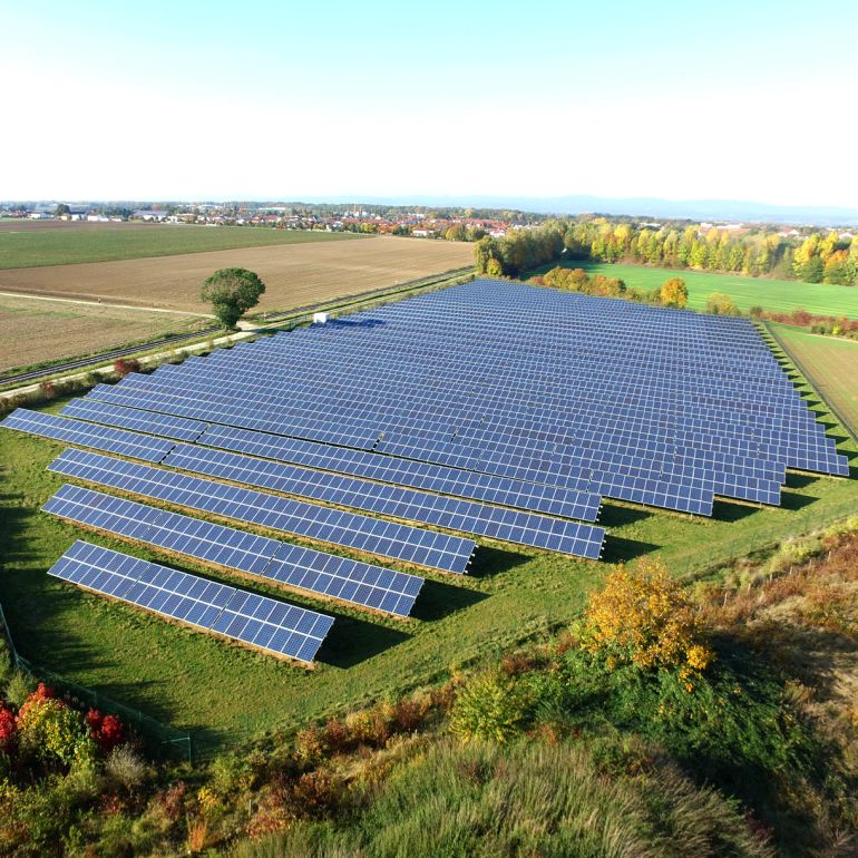 Von GSW installierte PV-Freiflächenanlage