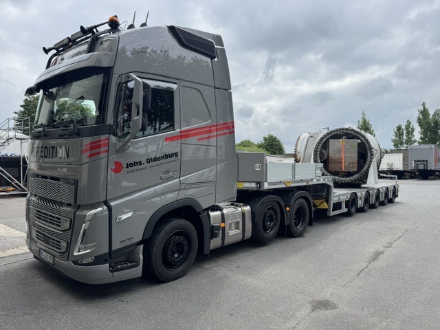 Windkraft-Komponententransport