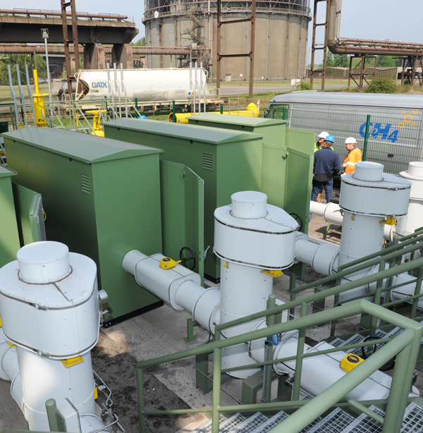 Gas pressure regulating station