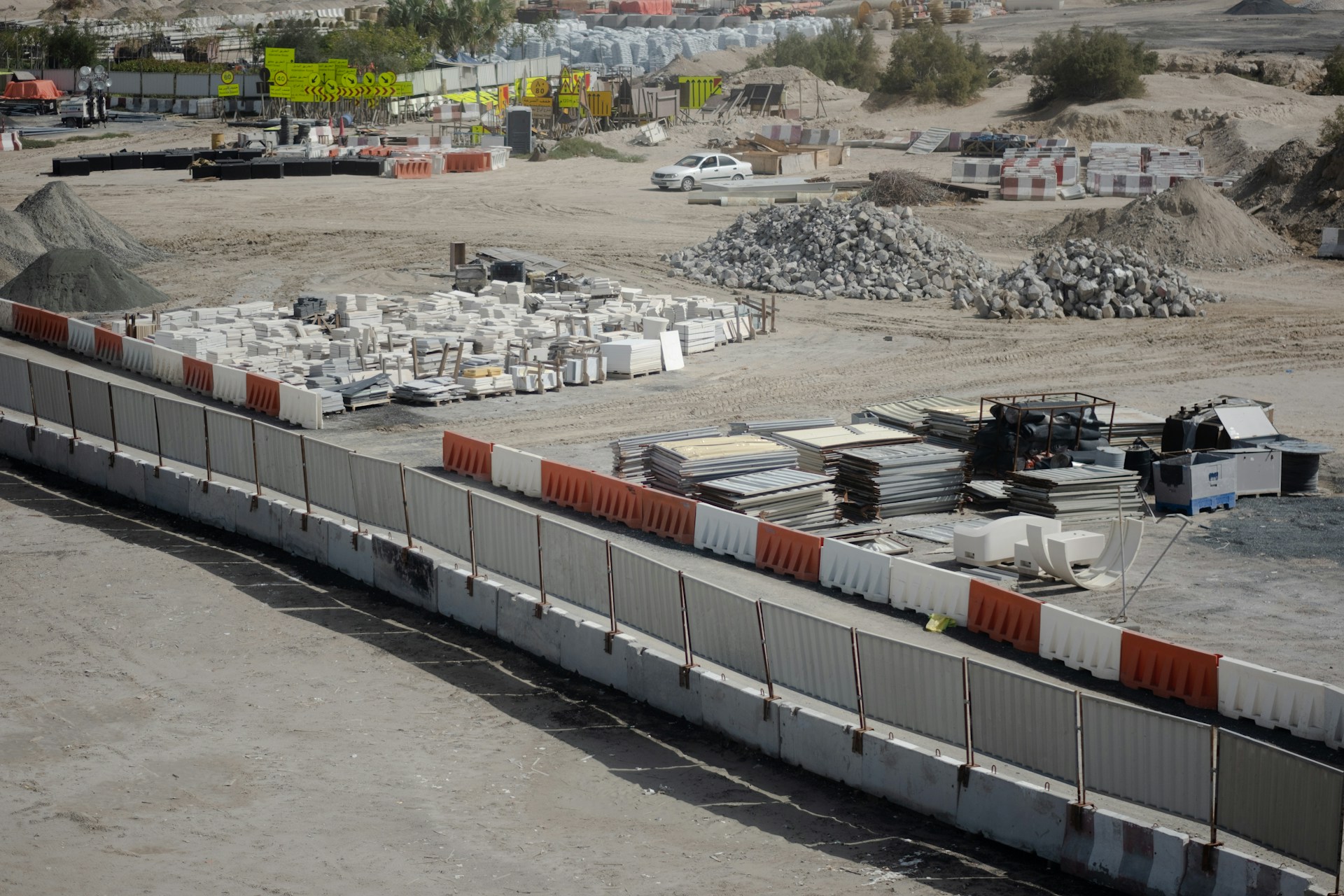 Infrastructure and rail construction site