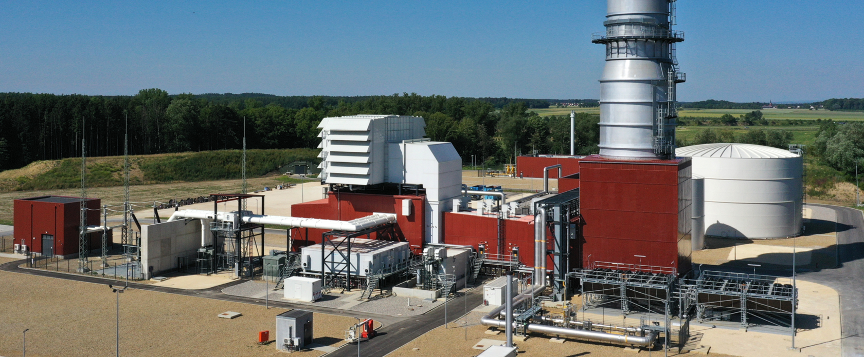 Luftbild Gaskraftwerk Leipheim