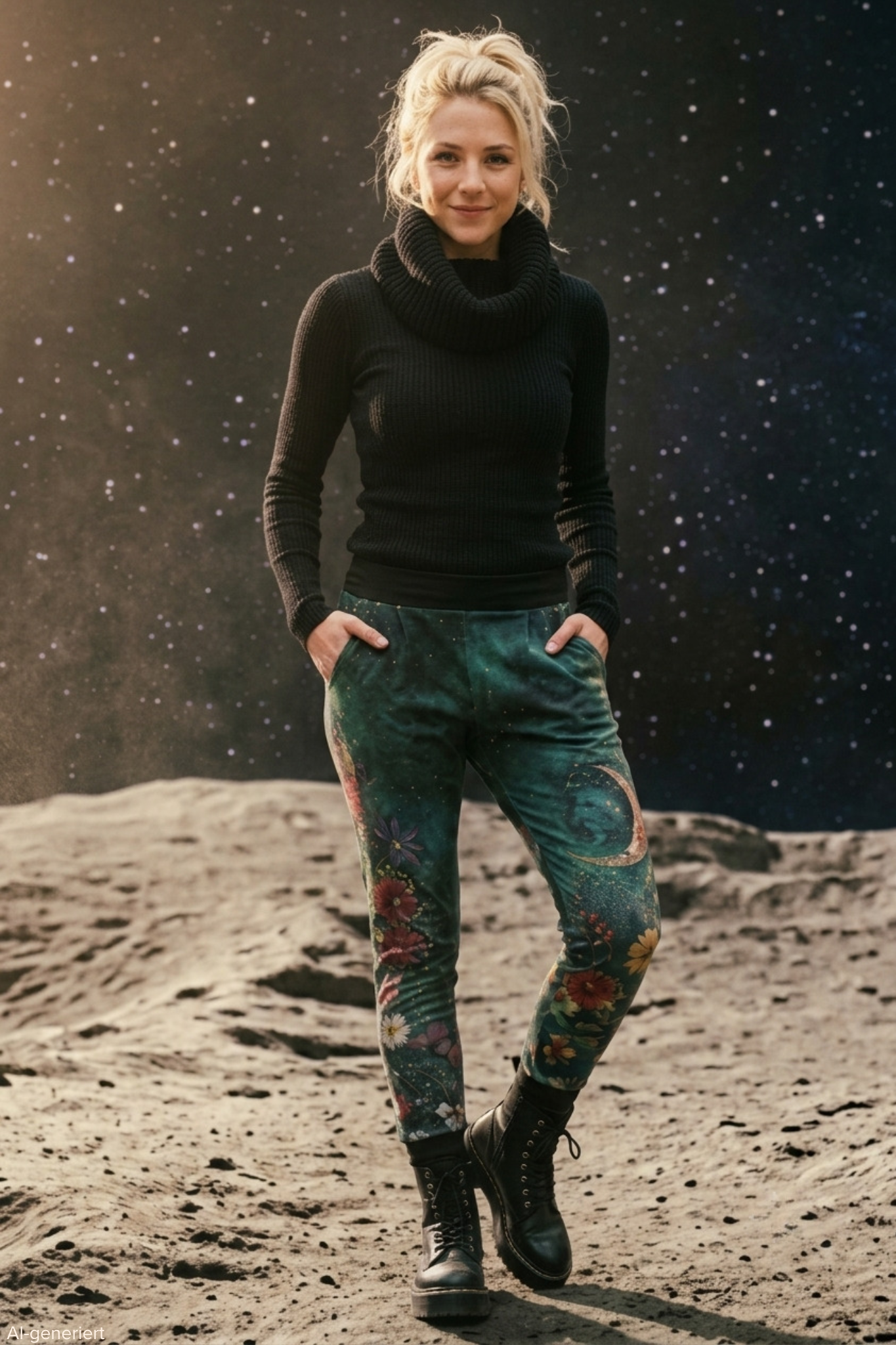 Yoga Star Baggy Hose Flower Moon