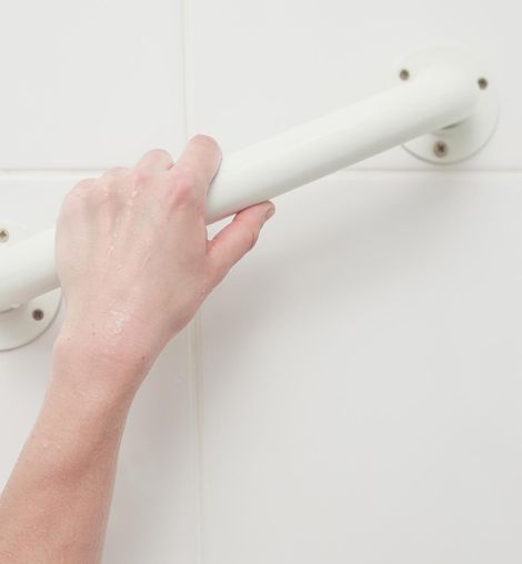Shower grab bar