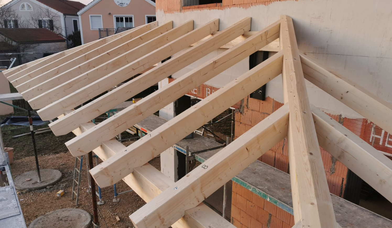 Holzüberdachung