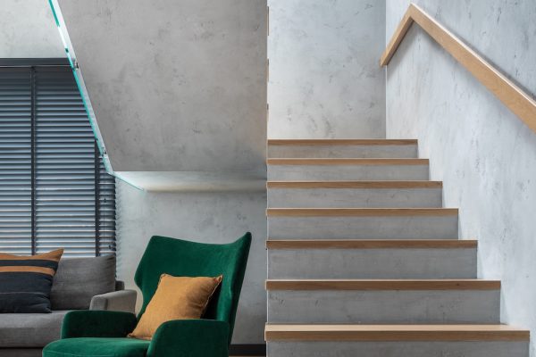 Treppe auf Beton