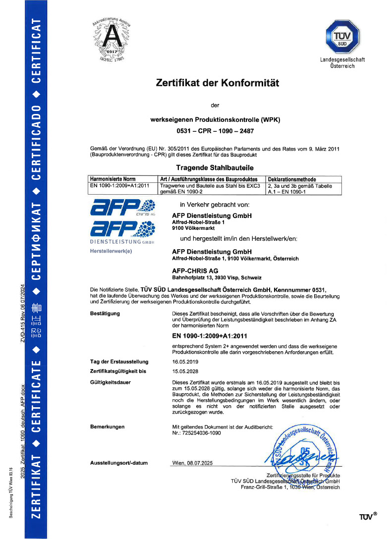 AFP Metallbau – Fertigung