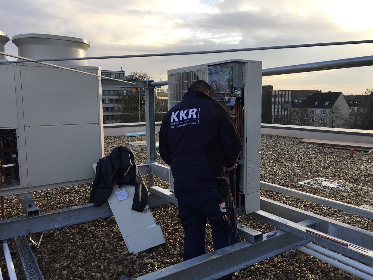 Testlauf einer Klimaanlage