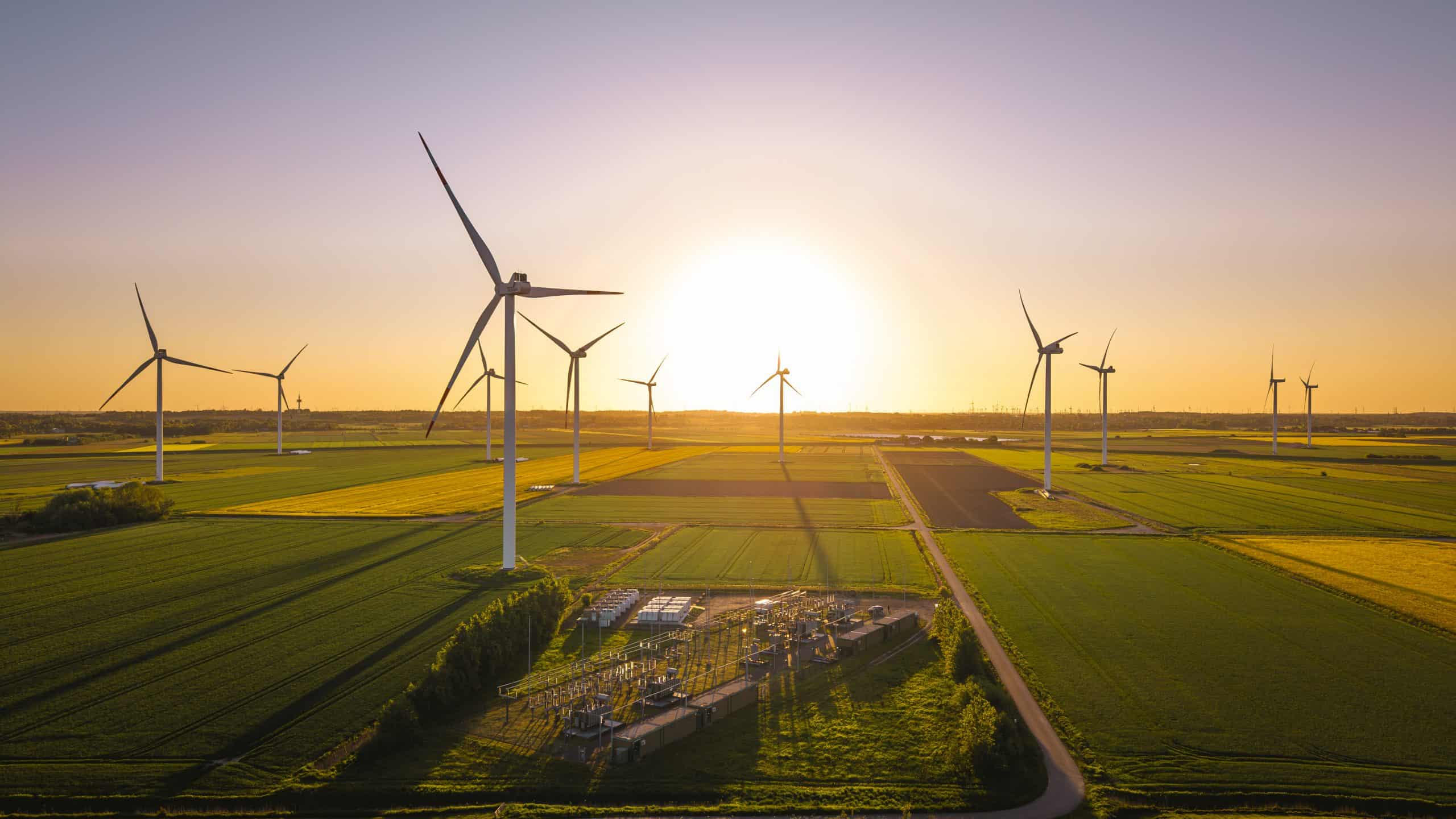 Umspannwerk zur Einspeisung regenerativ erzeugter Energie