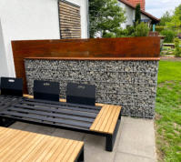 Sichtschutzerhöhung aus Cortenstahl