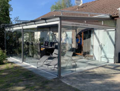 Terrassenüberdachung mit Glasschiebeanlage