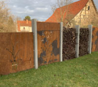 Sichtschutz aus Cortenstahl
