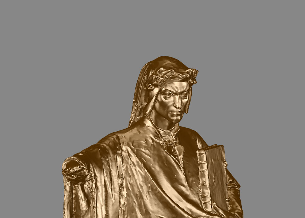 3D-Scan einer Skulptur, Museum Innsbruck (Projekt Dante)