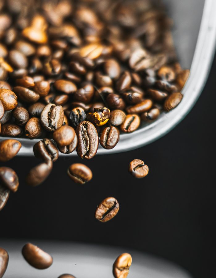 Freshly roasted coffee beans