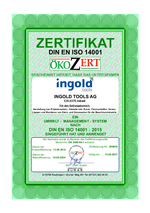 ISO 14001 Zertifikat (gültig bis 16.08.2024)