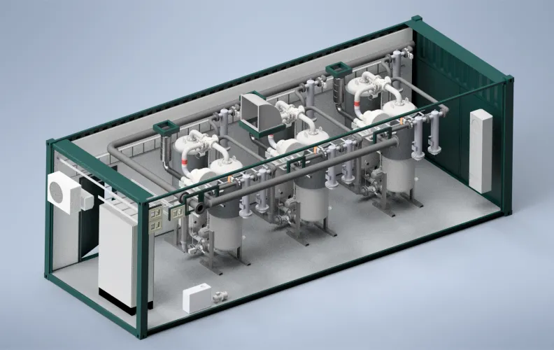 Adsorptionstrockner im Container (3D-Modell)