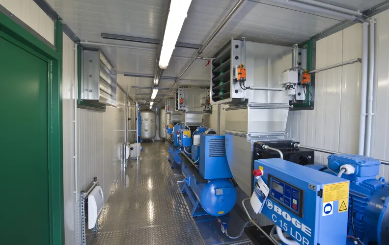 Containerisierte Druckluftstation