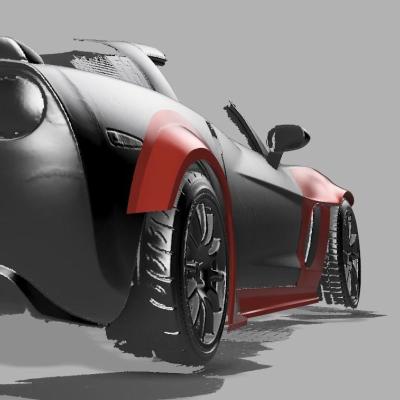 Corvette C6 Breitbau Rendering