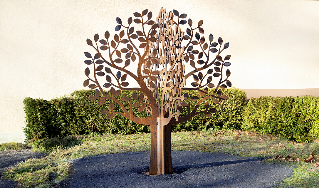 Gedenkbaum aus Cortenstahl