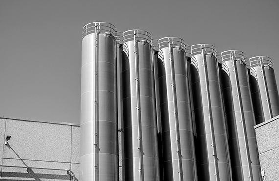 Silo facility for raw materials