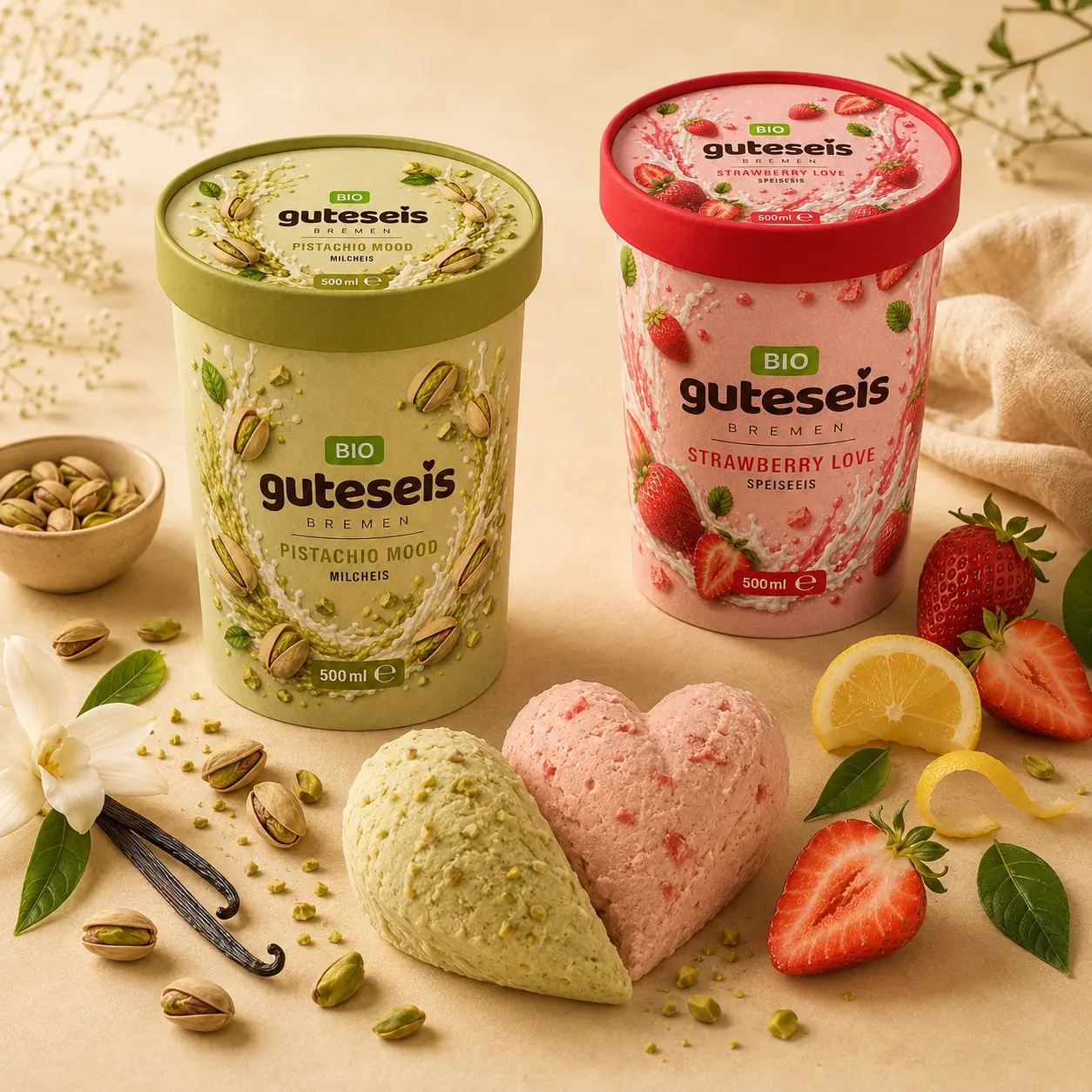 Organic Cups with Selected Ingredients