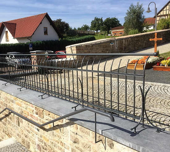 Forged cemetery railing