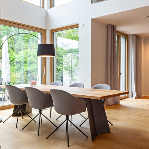Concrete dining table