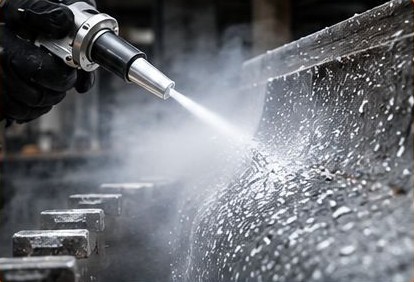 Dry ice blasting of a tool mould