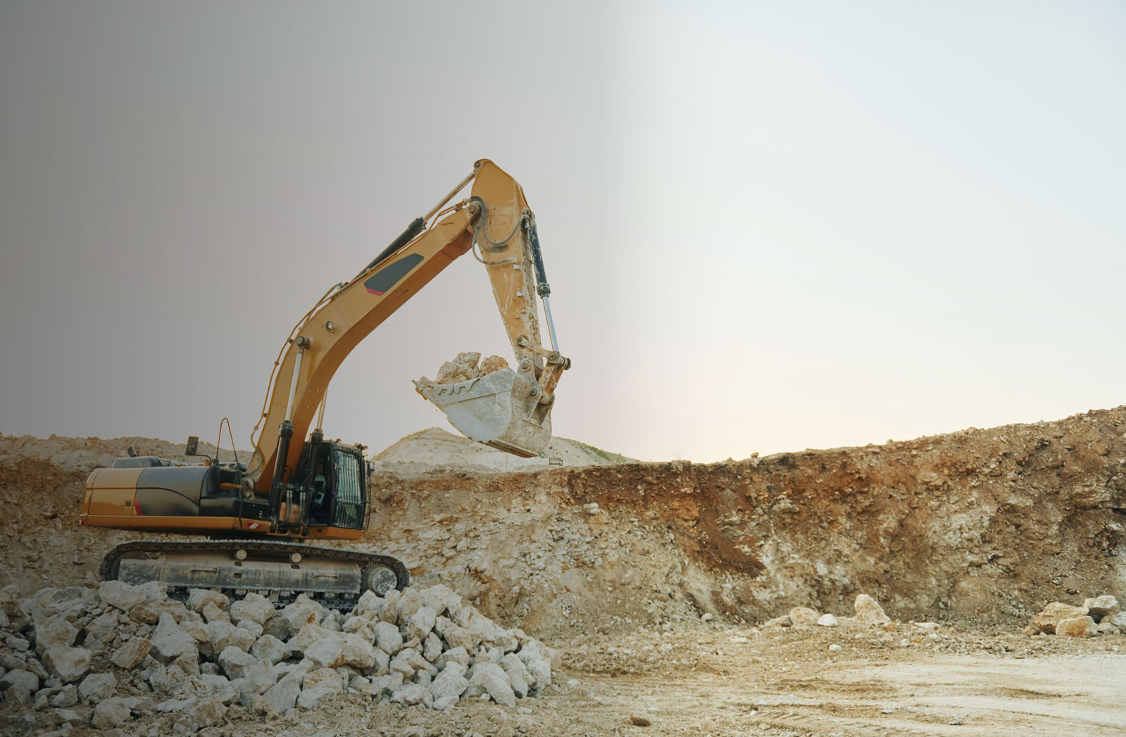 Loading vehicle on the construction site
