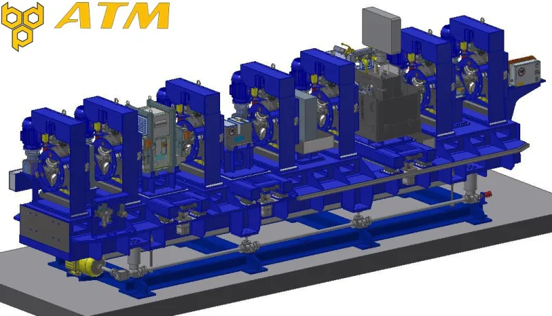 Automatisierte zentrische Prüflinie für Rundmaterial und Rohre