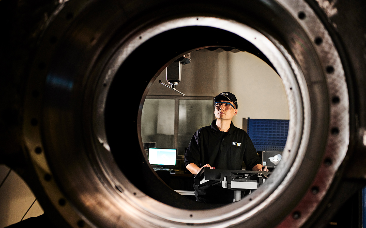 Employee at a control system