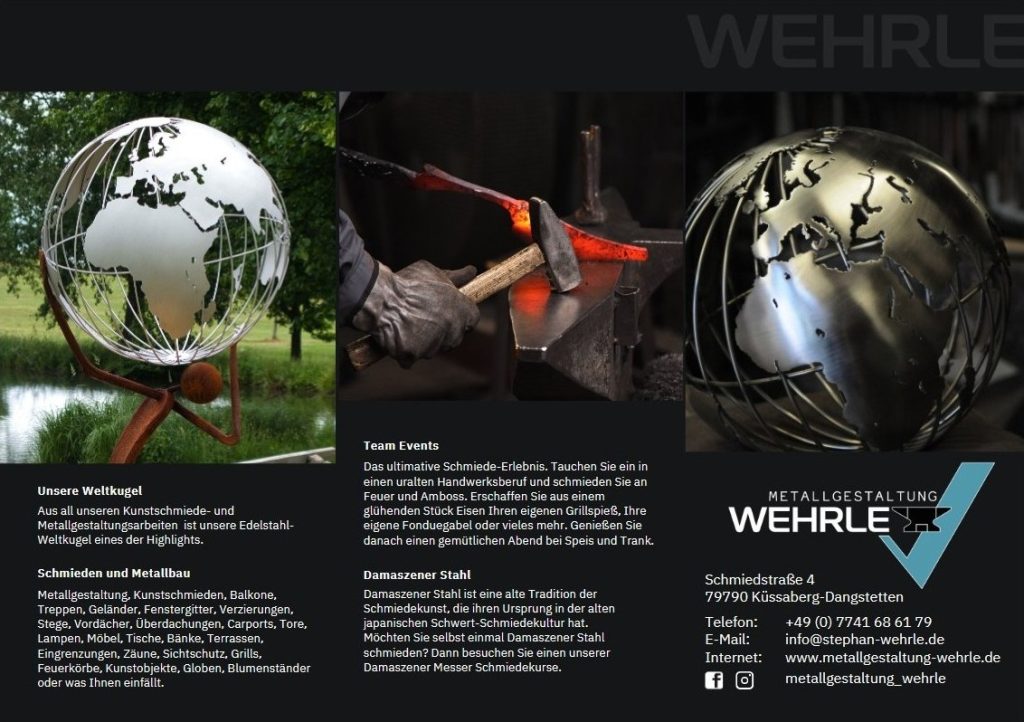 Flyer Metallgestaltung Wehrle