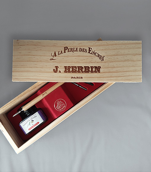 Wooden box with laser engraving