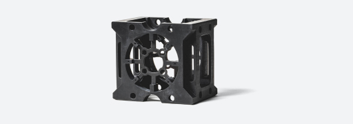 Part in Tough Black Advanced Photopolymer