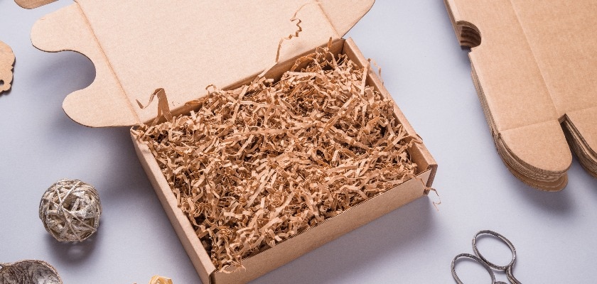 Geschreddertes Papier als Verpackungshilfsstoff