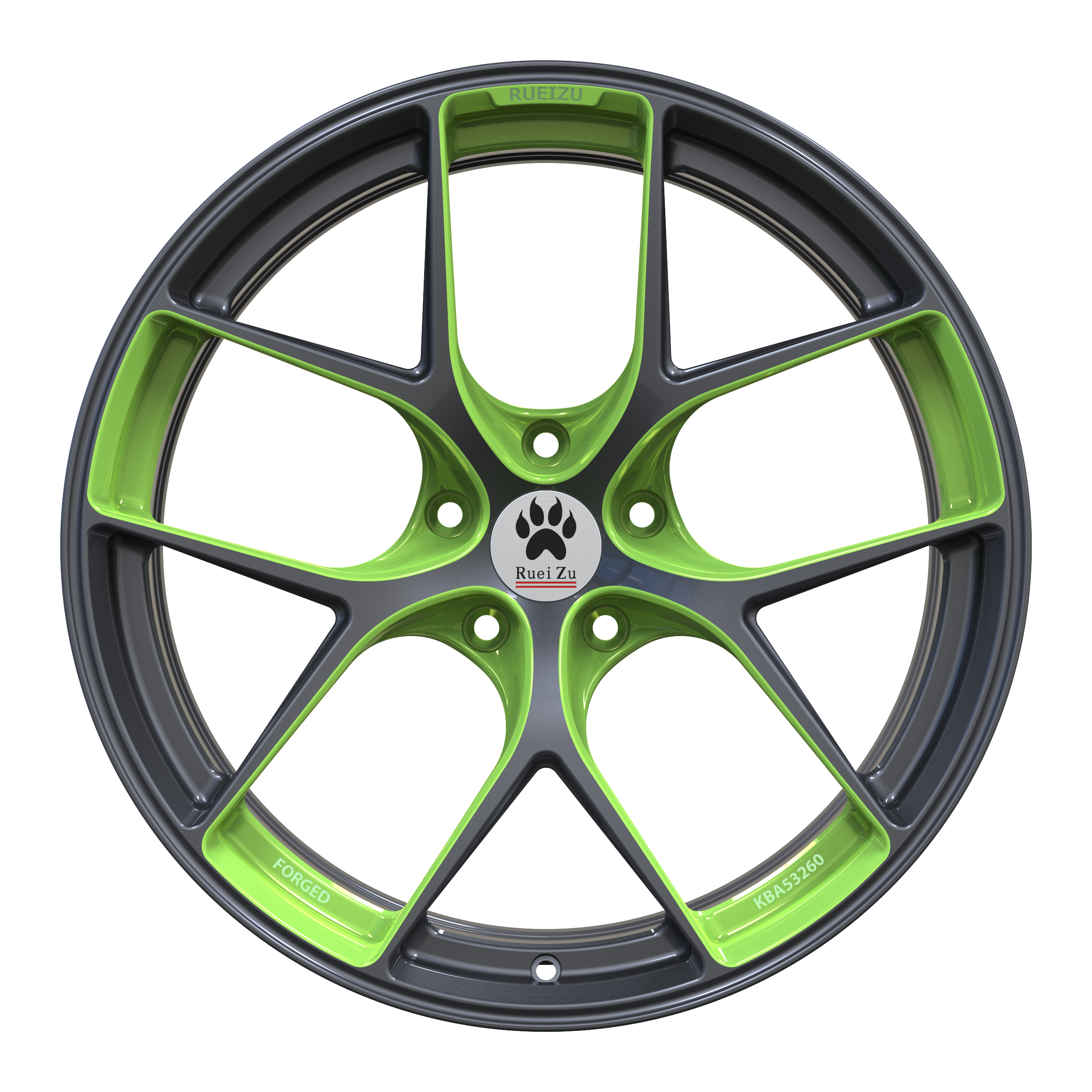 R101 Forged Wheel (Green/Grey)