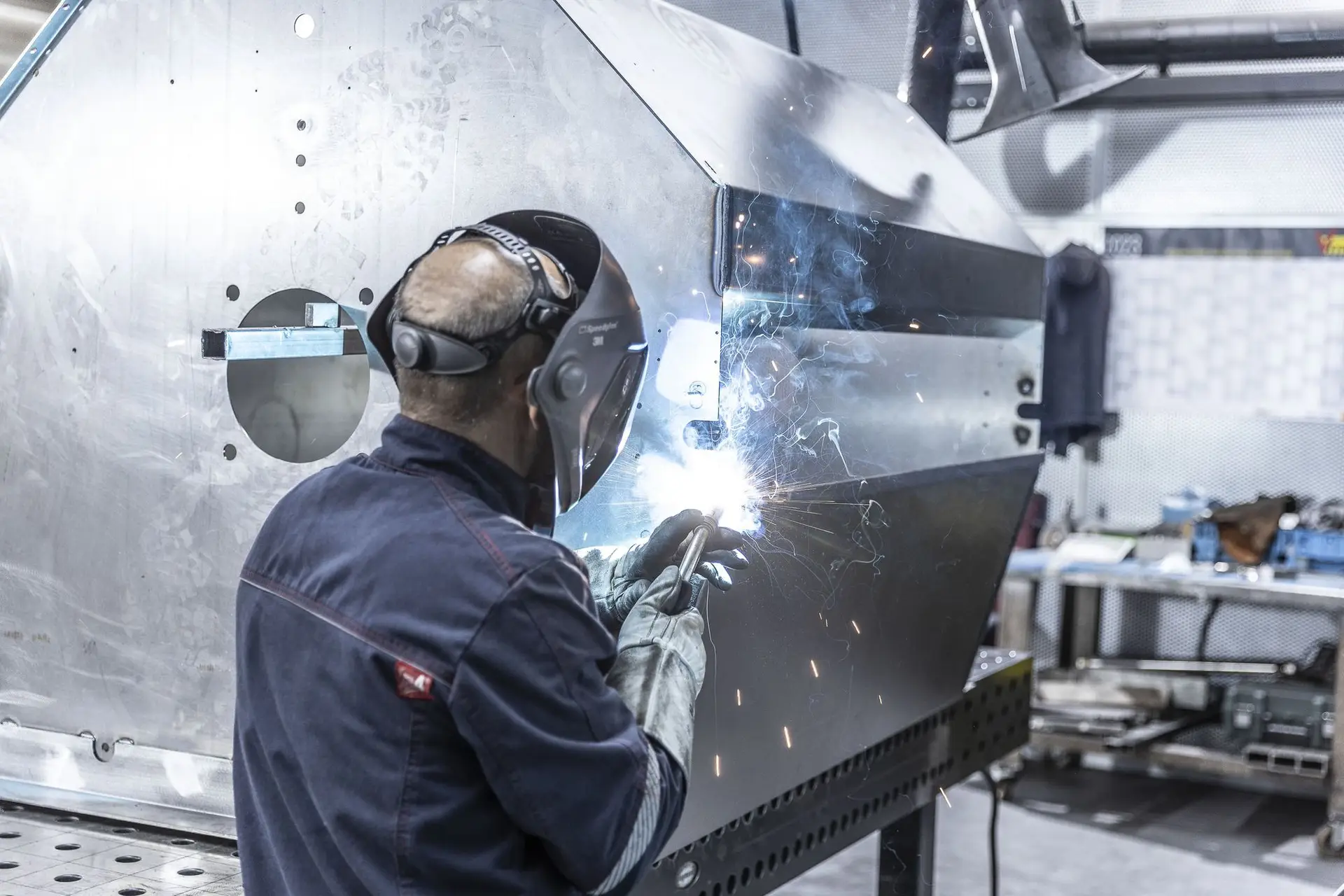 Welded sheet metal housing