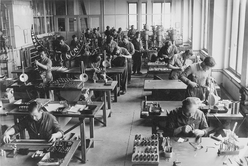 Produktionshalle der PAV Präzisions-Apparatebau Vaduz AG, 1947