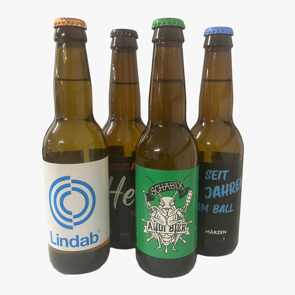 Bier mit eigenem Etikett
