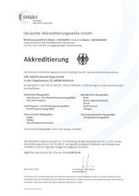 DAkkS Accreditation Certificate