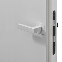 Door fitting with magnetic lock