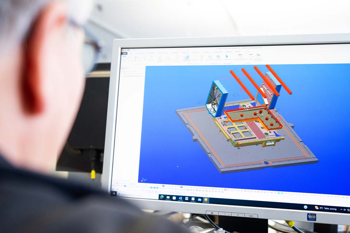 CAD-Konstruktion einer Form