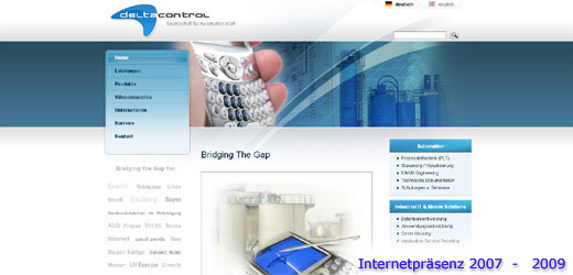 Webseite 2007–2009