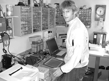 Erste Versuche von Florian Bäbler in der Werkstatt (2008)