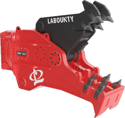 Excavator-mounted demolition tongs