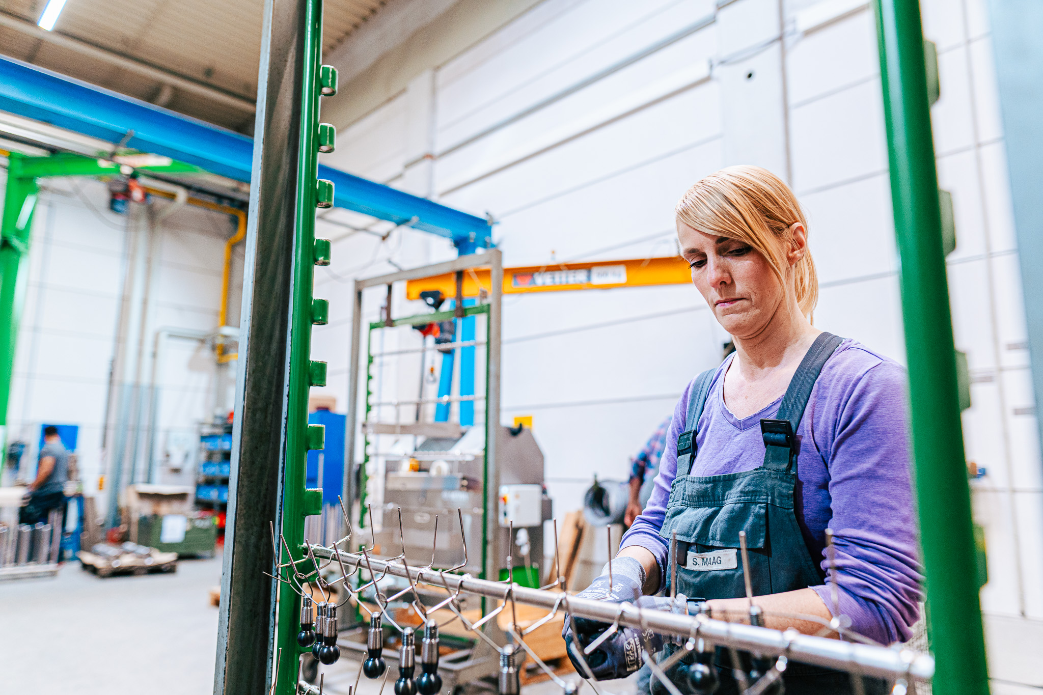 Vorbereitung der Bauteile für die Beschichtung